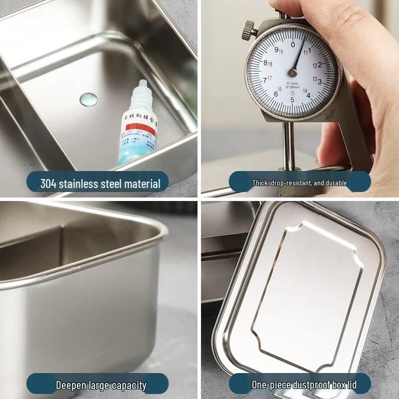 SikaiZhuo 304 Stainless Steel Partitioned Bento Lunch Box