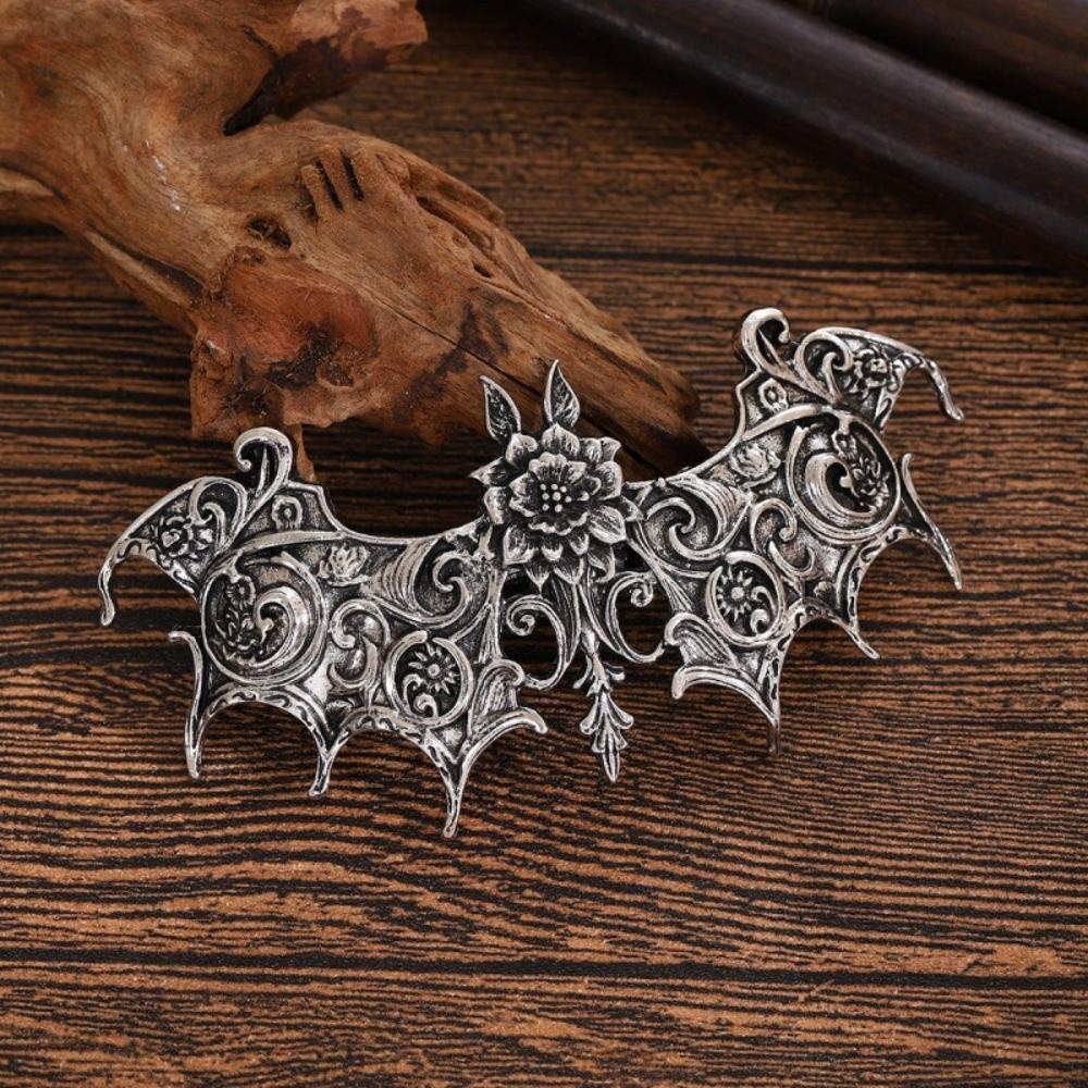 Gothic Style Bat Spring Clip Hollow Pattern Hair Accessories Halloween Hair Clip Birthday Gift