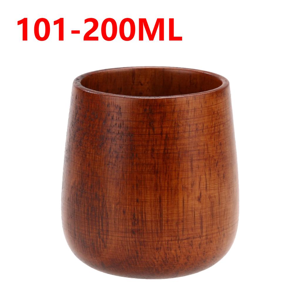 

Натуральные деревянные большие чашки для живота, деревянная кружка для ююбы, кружка для пива, чая, кофе, молока, воды, кухонная посуда для бара, пивная кружка для кухонного бара 101-200ML