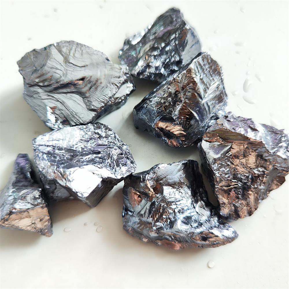 Energy Raw Terahertz Stone Metallic Luster Mineral Specimen Garden Crystals Healing Reiki Energy Home Decoration Stone