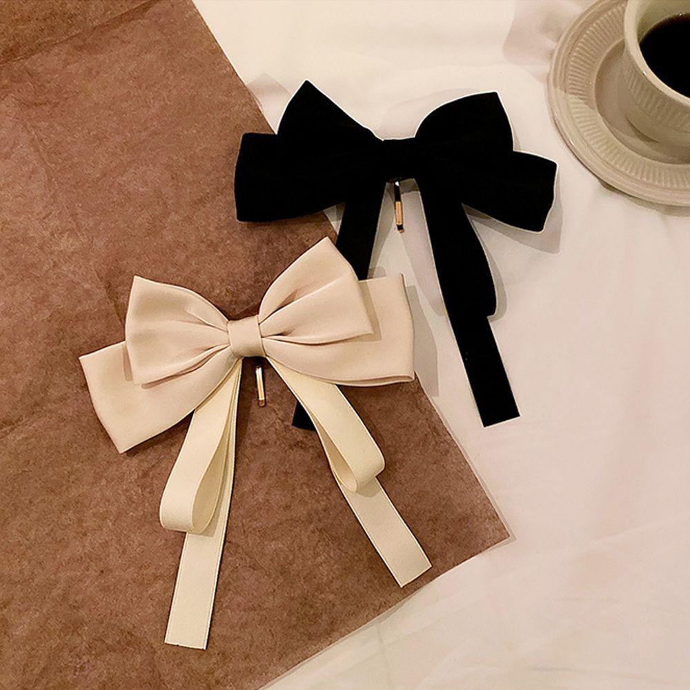 Elegant Tassel Big For Girls Bow Hairpins Korean Barrettes Ponytail Holder Buckle Women Hair Clips