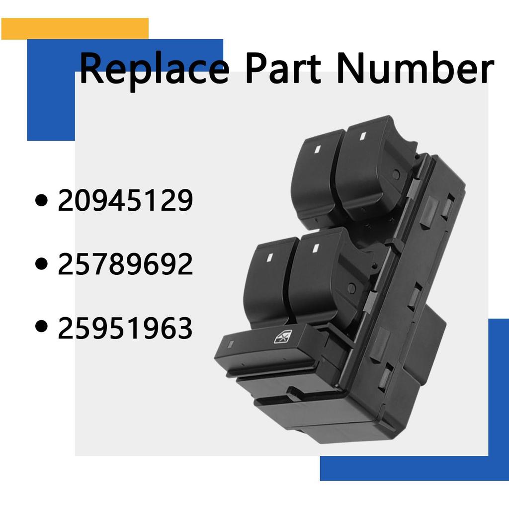 20945129 Driver Side Power Master Window Switch Compatible With 2007-2013 Chevy Silverado 1500 2500HD 3500HD GMC Sierra 1500 08-13 Sierra 2500HD