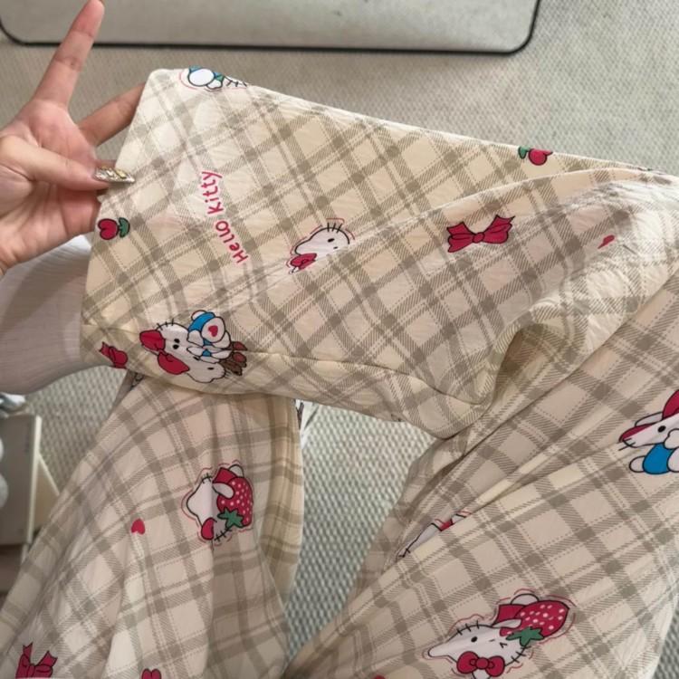 2026 New Style Lounge Pants for Women Loose Fit Wide Leg Casual Pajama Pants for Outdoor, Campus, Home