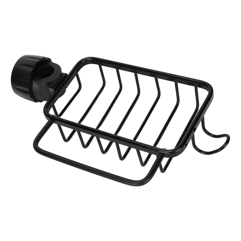 Kitchen Faucet Storage Rack Faucet Sponge Holder Hanging Drain Rack with Towel Shelf for Kitchen Sink