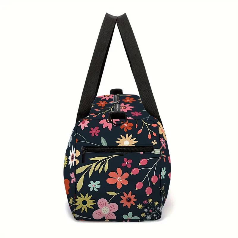 Cartoon Flower Pattern Large Capacity Luggage Bag  For Boy And Girls Best Gifts 2D Cartoon Travel Duffels Hand Bag For Children