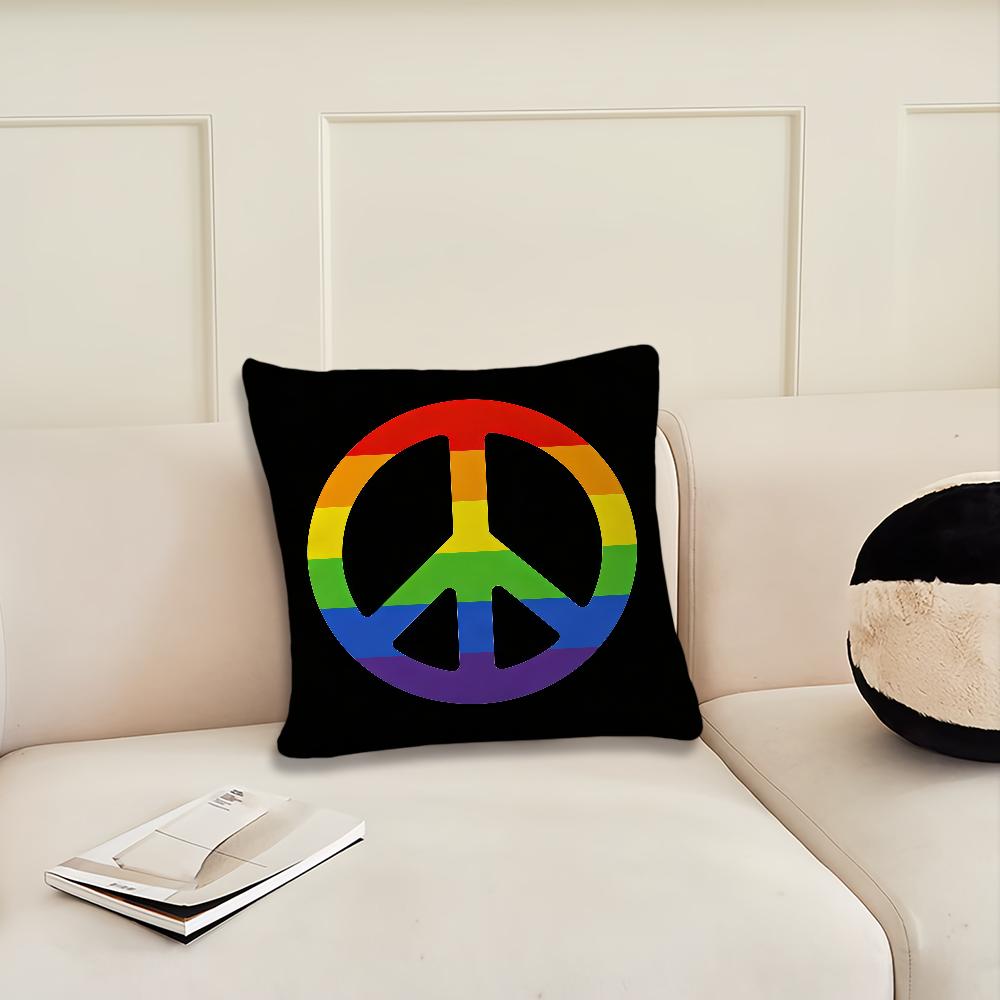 Fashion Peace Sign Nature Assortment cushion cover Pillow Cover Decoration Room Home Sofa living Office Car Nordic Simplicity