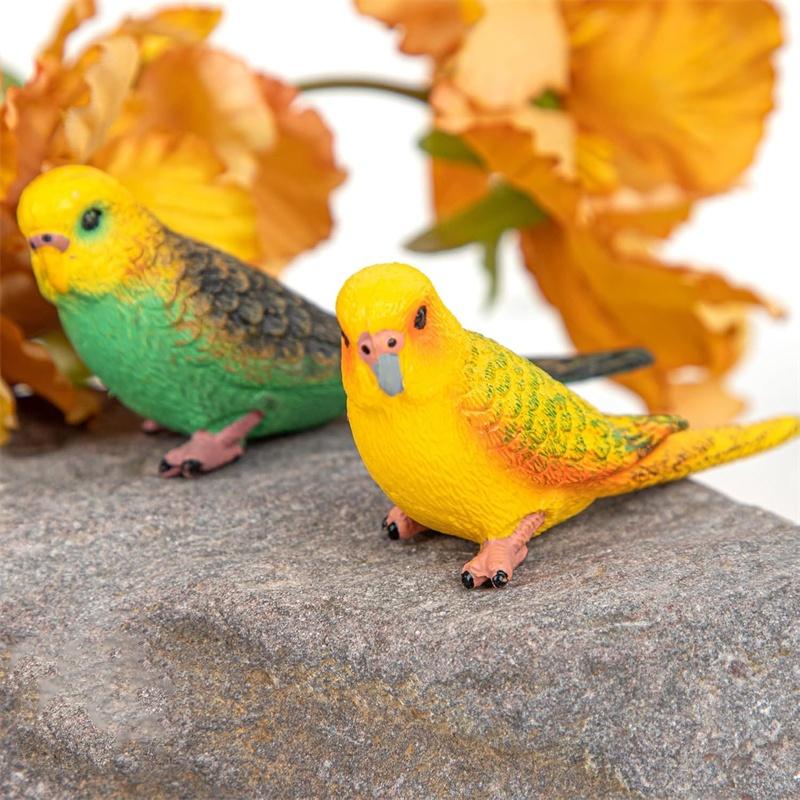 Small Parrot Lifelike Birds Figurine Collection Playset Household Decoration Cake Toppers Gift For Kids Educational Toys