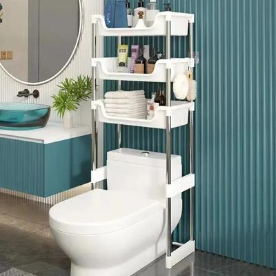 Toilet Rack Organizer Shelf Large Capacity Bathroom Shelves Save Space Toilet Storage Rack Simple Closestool Shelf Organizer