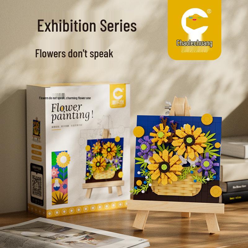 Secret Garden Flower Building Blocks: Rose & Carnation Potted Plant Toy - Perfect for Children's Play and Teacher's Day Gifts