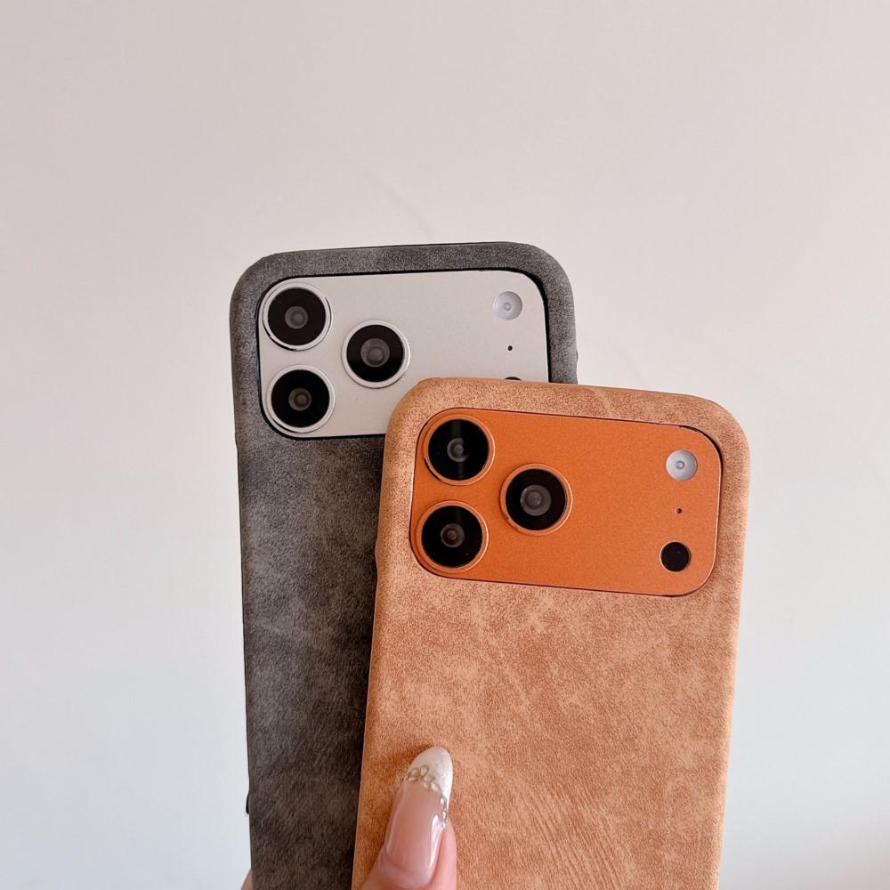 Retro Sheepskin Leather Case For For Iphone 17 Air 16 1 14 13 12 11 Pro Max Plus Business Matte Shockproof Borderless Cooling Cover