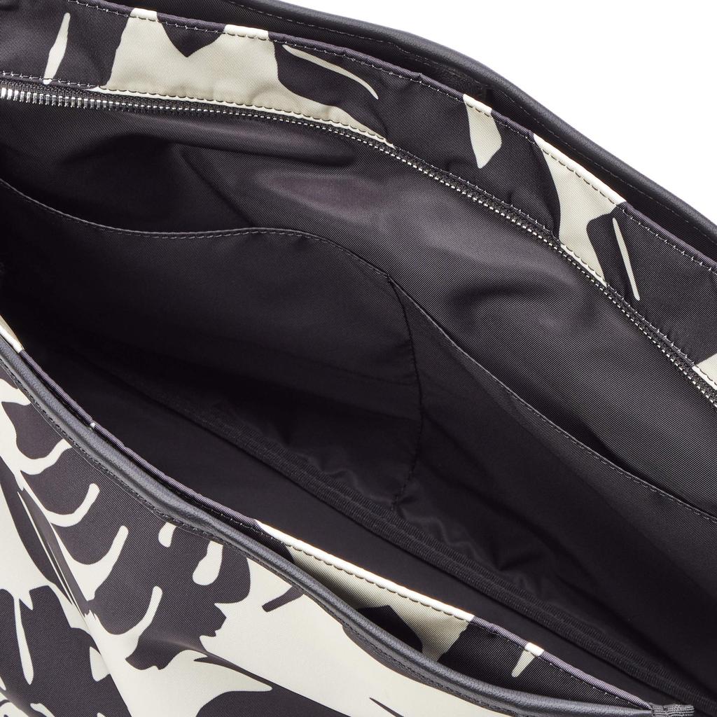Botanical Pattern 2way Neat Tote L Size White [Isaac] Y01-01-13