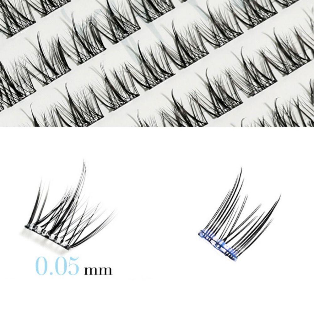 100Clusters Self-adhesive False Eyelashes 5D Segmented Eyelashes Bundles Eyelashes Extension  Women