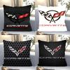 Cool Car C- Corvette Pillow Case Square Pillow Bedroom Sofa Leisure Comfort Cushion Car Living Room Home Decoration 40X40