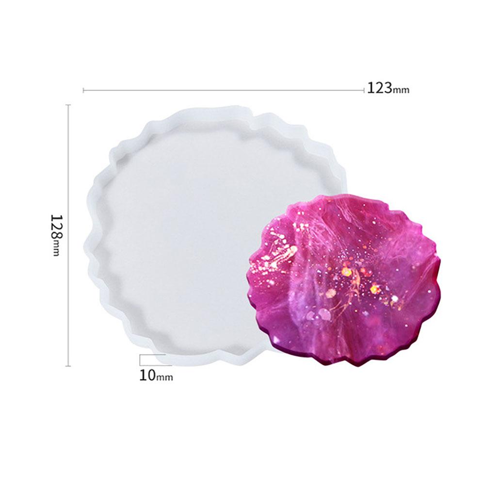 Silicone World DIY Coaster Resin Epoxy Mold Tea Coaster lrregular shape Resin Molds Silicone Wine Glass Coasters Epoxy Mould