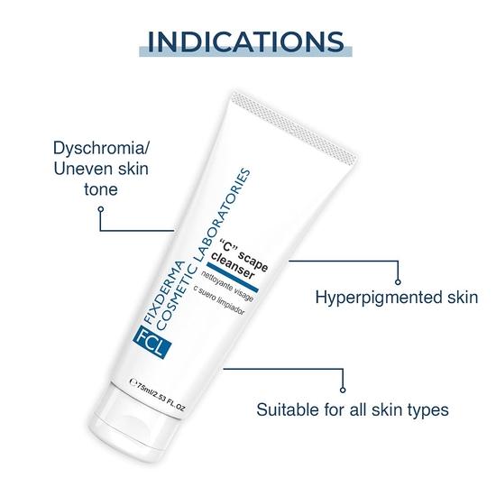 FIXDERMA COSMETIC LABORATORIES C Scape Oczyszczający żel do mycia twarzy | Witaminowy żel do mycia twarzy dla kobiet | Rozjaśniający żel do mycia twarzy, redukuje drobne linie i zmarszczki - 75 ml