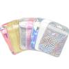 20pcs Iridescent Ziplock Bags Colorful Laser Nail Cosmetic Plastic Package Bag For Jewelry Storage Bracelet Earrings Package Bag