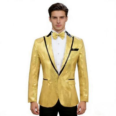 Men S Slim Fit Suit Blazer For Party Performance Nightclub Host