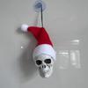Hanging Skull Santa Hat Halloween Ornaments Gothic Xmas Tree Hanging Skeleton Decor Plastic Small Skull Head Decoration for Party Supplies