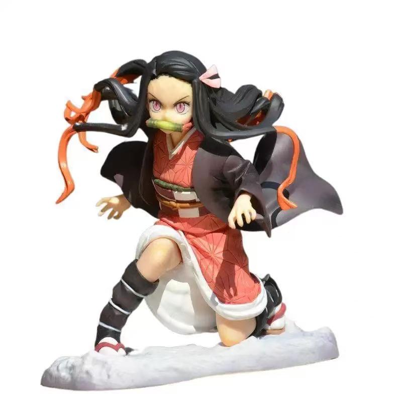 10cm Demon Slayer Kamado Nezuko Figurines PVC Ornaments Cartoon Kimetsu No Yaiba Action Figure Model Toys