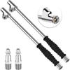 Heavy Duty Air Chuck 3in1 Inflator Rubber Handle Metal Car Van Bicycle Tire Compressor Valve Adapter Quick Release Automotive