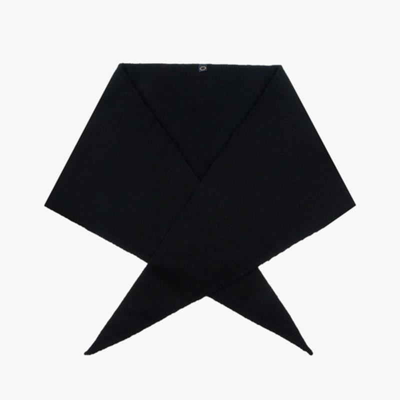 Saint Luxure 100% Cashmere Triangle Petite Muffler Black