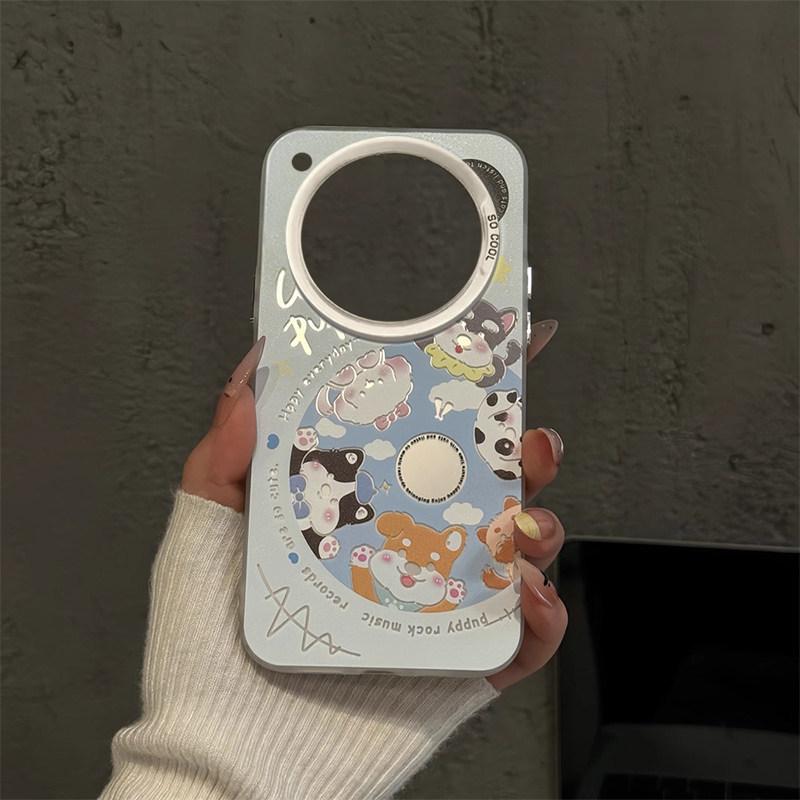 

Record puppy applies to huawei mate70pro mobile phone case new pura80pro matte colored silver mate60 huawei mate70rs