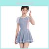Childrens Swimsuit Girls One Piece Uv Protection Fast Dry Polyester Beachwear For Teen Swim Practice