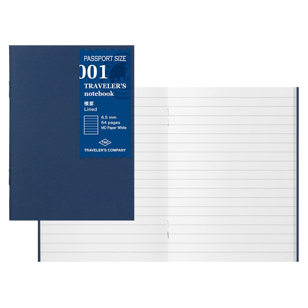 

Traveler s Notebook Refill, Horizontal Ruled, 3 Pack, Passport Size 14368006