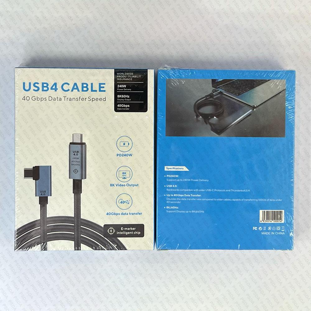 USB4.0 40Gbps Type C to C Cable USB4.0 240W Blazing-Fast Charging Cable 8K60Hz for PS5 Nintendo Switch Galaxy S22 MacBook Pro