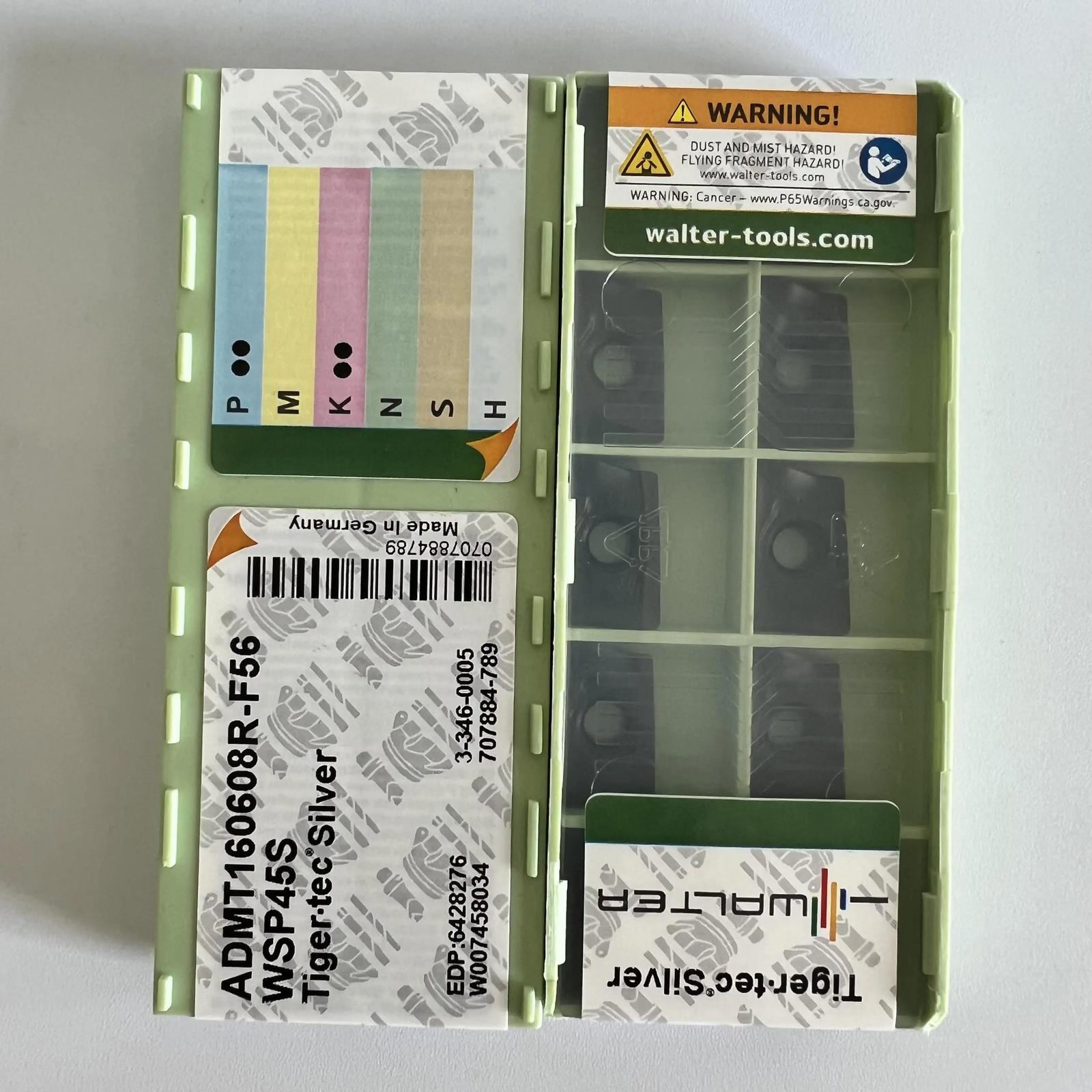 

Original / ADMT160608R-F56 WSP45S / Industrial indexable Carbide Inserts 10 Pcs