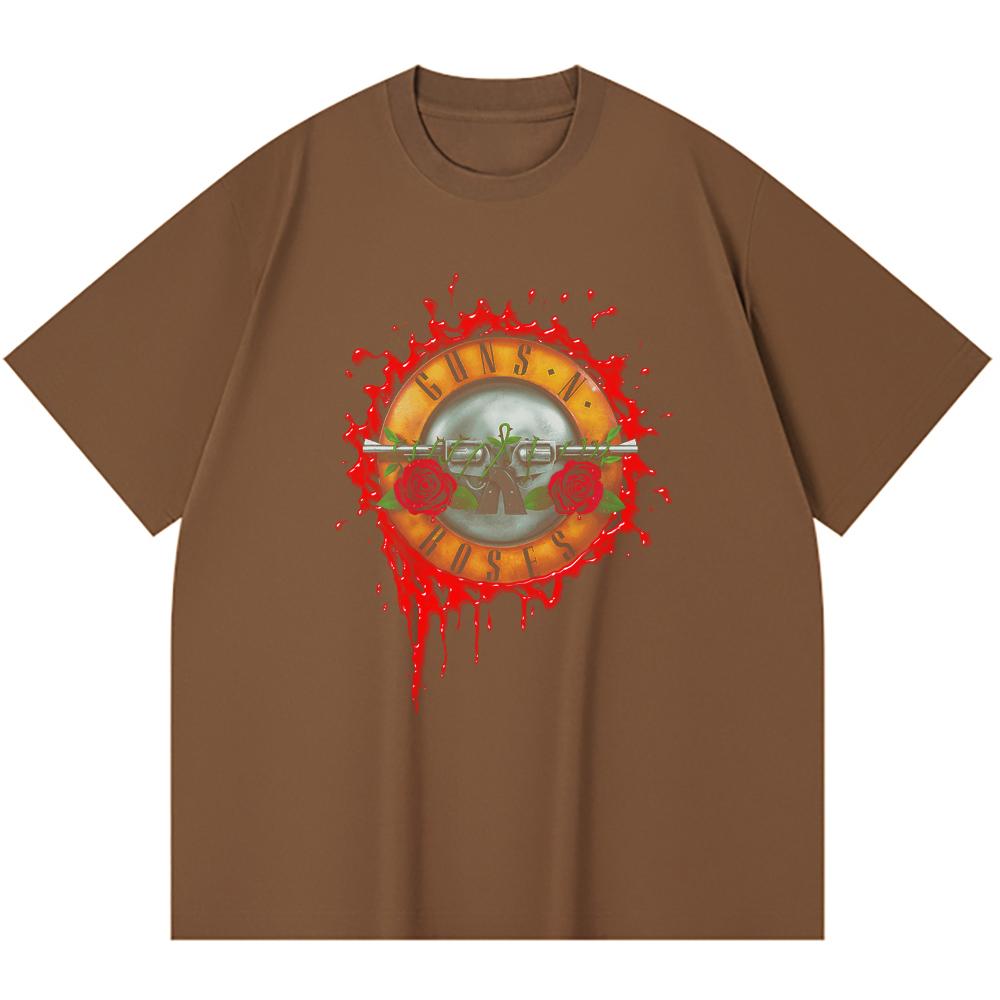 230 g/m² 100% Baumwolle Heavy Metal T-Shirt Rockband Beliebte Musik Druck Unisex Schweres Baumwoll-T-Shirt