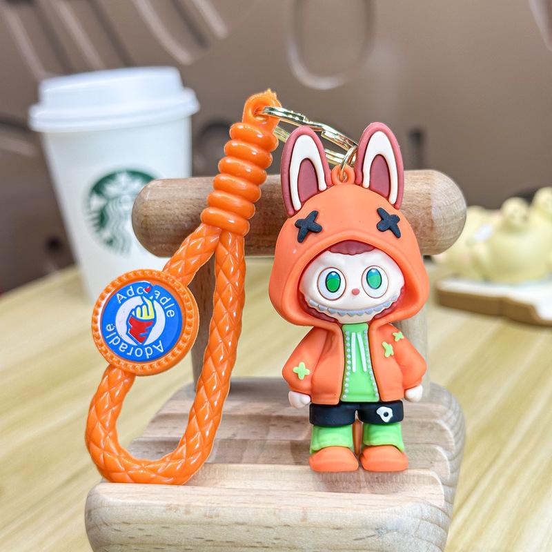 LABUBU Tlukot Srdce Makronka Slepá Krabička Klíčenka - POPMART Bubble Mart Série Vinylová a Plyšová Panenka