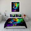 Vibrant Painted Football Player Printed Duvet Cover Set1 Duvet Cover+2 Pillowcasemulti Size Bedroom Bedding Decor