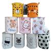 Cotton Linen Dirty Laundry Basket Foldable Round Waterproof Organizer Bucket Clothing Children Toy Large Capacity Storage Home