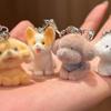 Bookaz [bookaz] Fluffy Puppy Flocking Keychain