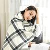 Shawl Cloak Blanket Autumn and Winter Thickening Heating Thermal Office Nap Blanket Air Conditioning Blanket Flannel Buckle Cover Blanket