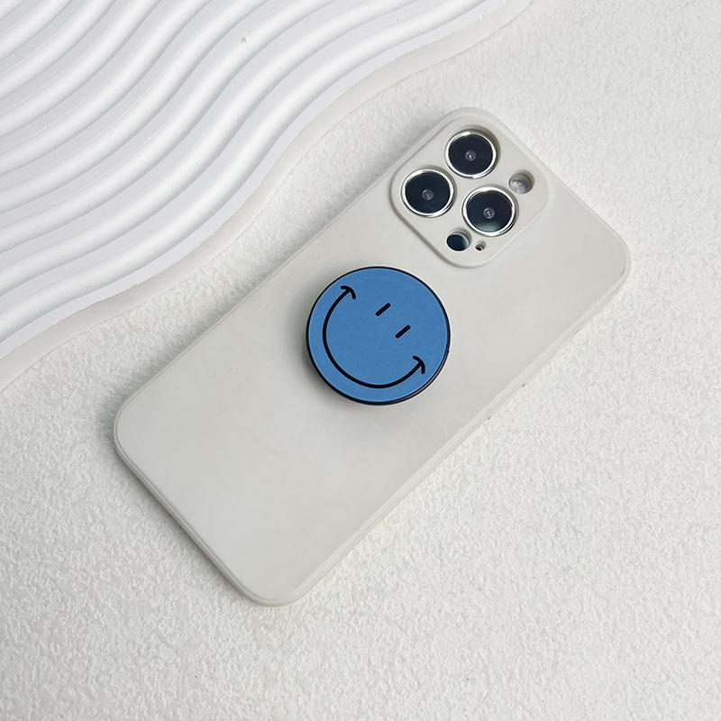 

1 шт. сокет Talk Tok Grip Милый Счастливое лицо Держатель для телефона Складная настольная ABS подставка Мобильный держатель-грип темно-синий