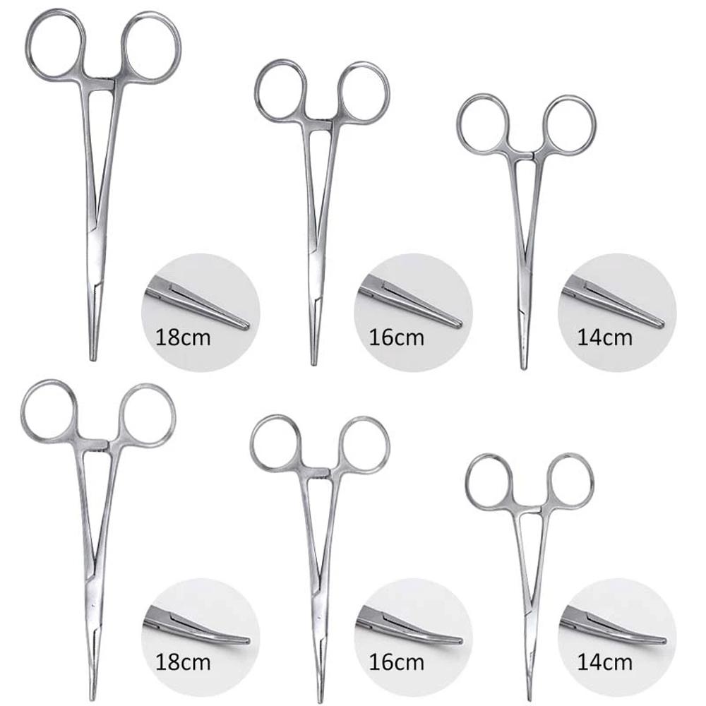 Forceps Curved Tip Straight Tip Clamps Epilation Tools Fishing Locking Pliers Hemostatic Forceps