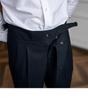 Herren Italienische Neapolitanische High-Waist Gerade Bein Lässige Stoffhose im Britischen Retro-Stil