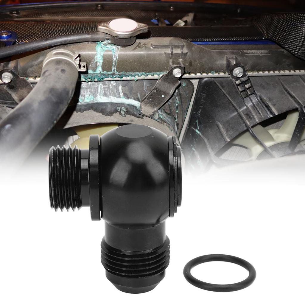 AN-10 To 1/2in NPT Banjo Adapter Fitting Aluminum Alloy Black High Load Capacity Banjo Adapter