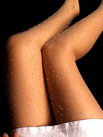 

1 Pc Women S Shimmering Black Sheer Pantyhose, Elegant High-Stretch Hosiery For Romantic Outfits | Valentine S Day Pick S
