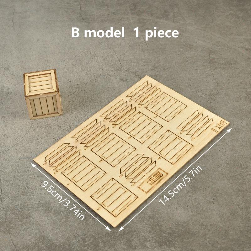 

Масштаб 1:35 Миниатюрная деревянная коробка/поднос кронштейн сборочная модель ручная работа DIY материалы для макета сцены песочного стола диорамный набор 1 шт.