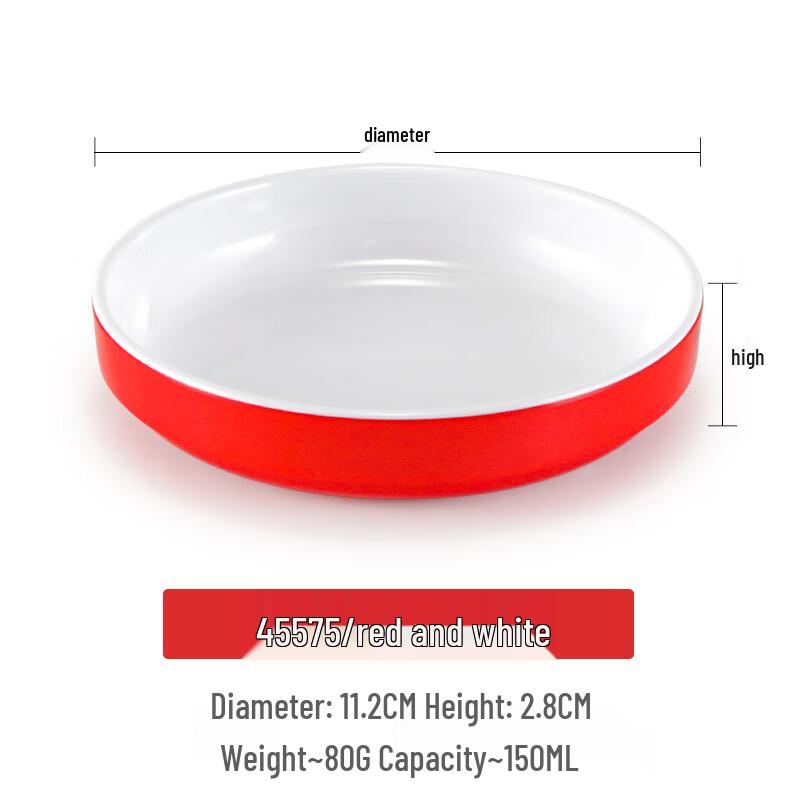 Morona Round Melamine Side Dish Plate Set