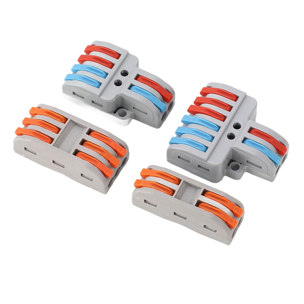 41Pcs Wire Splice Connector 32A 500V Lever Wire Connector Conductor Connector 4 Types for