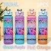 Kpop 750ML Dämonenjäger Wasserflasche K Pop Krieger Rumi Mira Zoey KPOP Trinkflasche Schule Huntrix Kürbis Plastik Wasserbecher