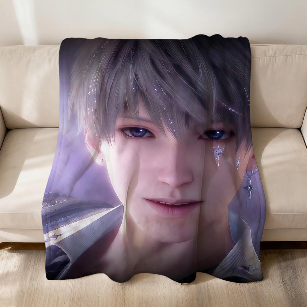 

Heartbeats Ablaze Love and Deepspace Flannel soft warm plush blanket sofa living room pet hogar bedroom gift home Car portable 75x90cm