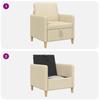 Sofa with Storage Cream 72 x 78 x 87 cm Polyester