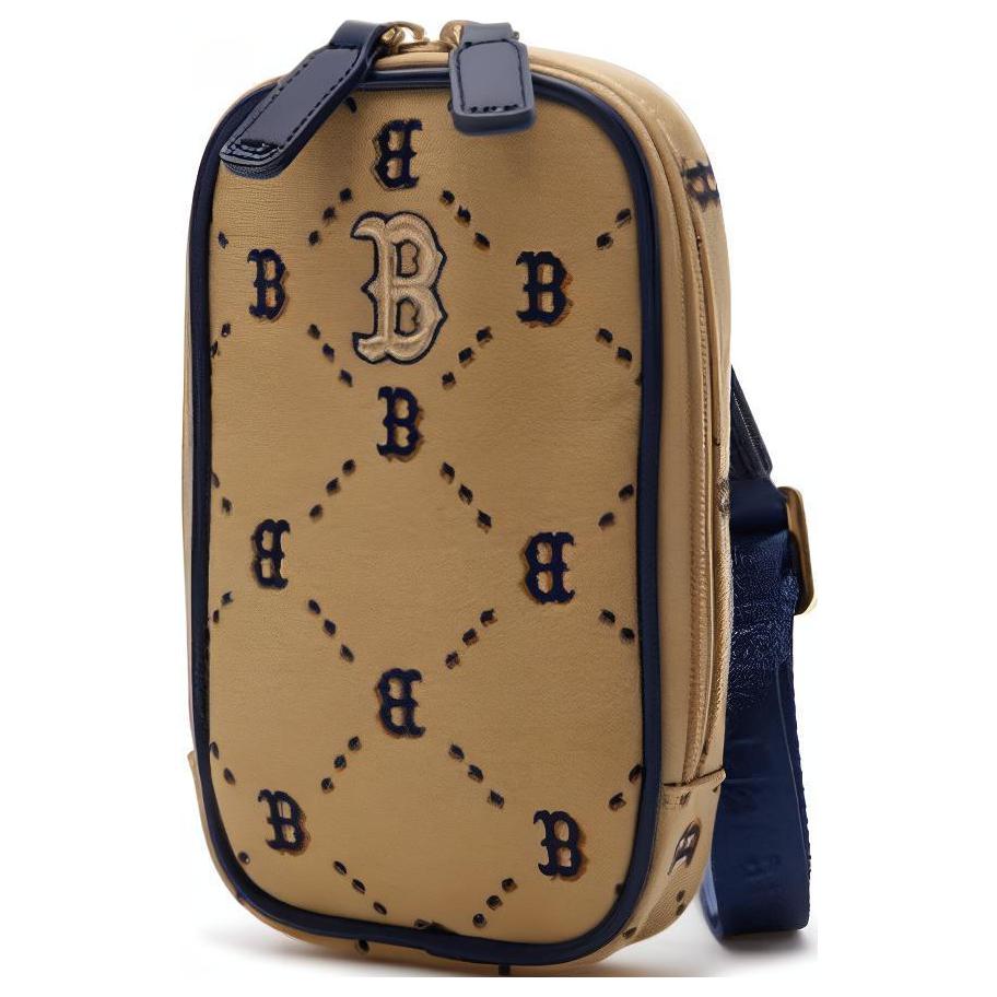 New MLB Cotton With Polyester Shoulder Bag, Crossbody Bag Mini Women's Brown 7ACRMD94N-43BGS