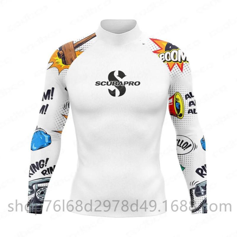 SCUBA Surfing Wear Outdoor Sunscreen Snorkeling Swimwear Long-sleeved Split Top Quick-drying Diving Suit Support
