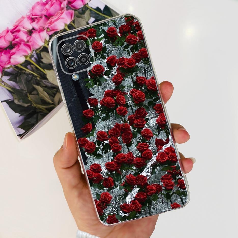 For Samsung Galaxy A12 Case F12 M12 Fashion Painted Cover Clear Silicone Phone Cases For Samsung A12 M 12 Galaxy M12 Soft Fundas